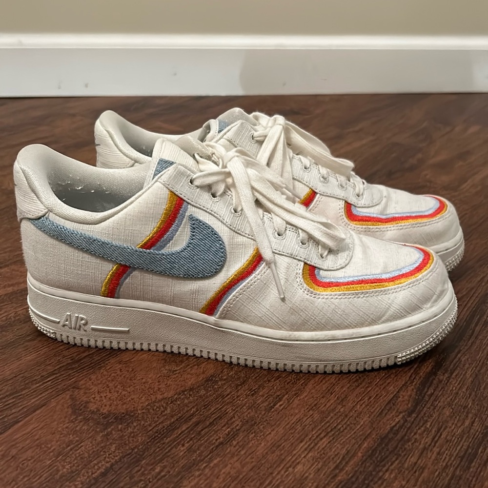 Nike Air Force Ones Rainbow Trim